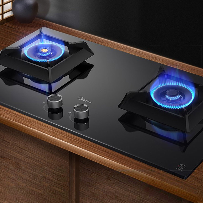 美的mideajztq81燃气灶双灶50大火力炭火灶猛火灶具大面板台式嵌入式